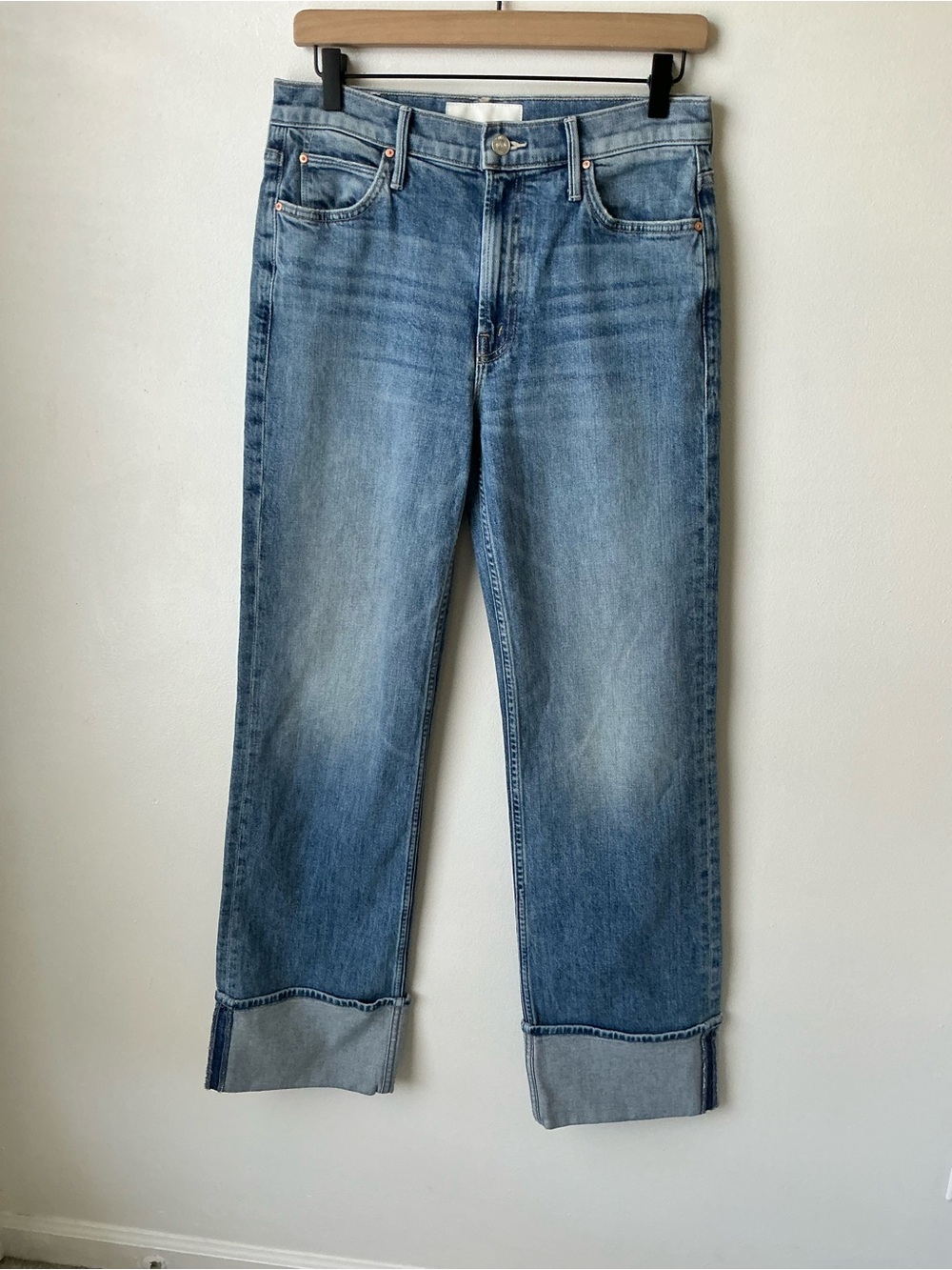 MOTHER SUPERIOR Jeans Duster Skimp Cuff Horsin’ Around Light Blue Size 27 - Picture 3 of 15